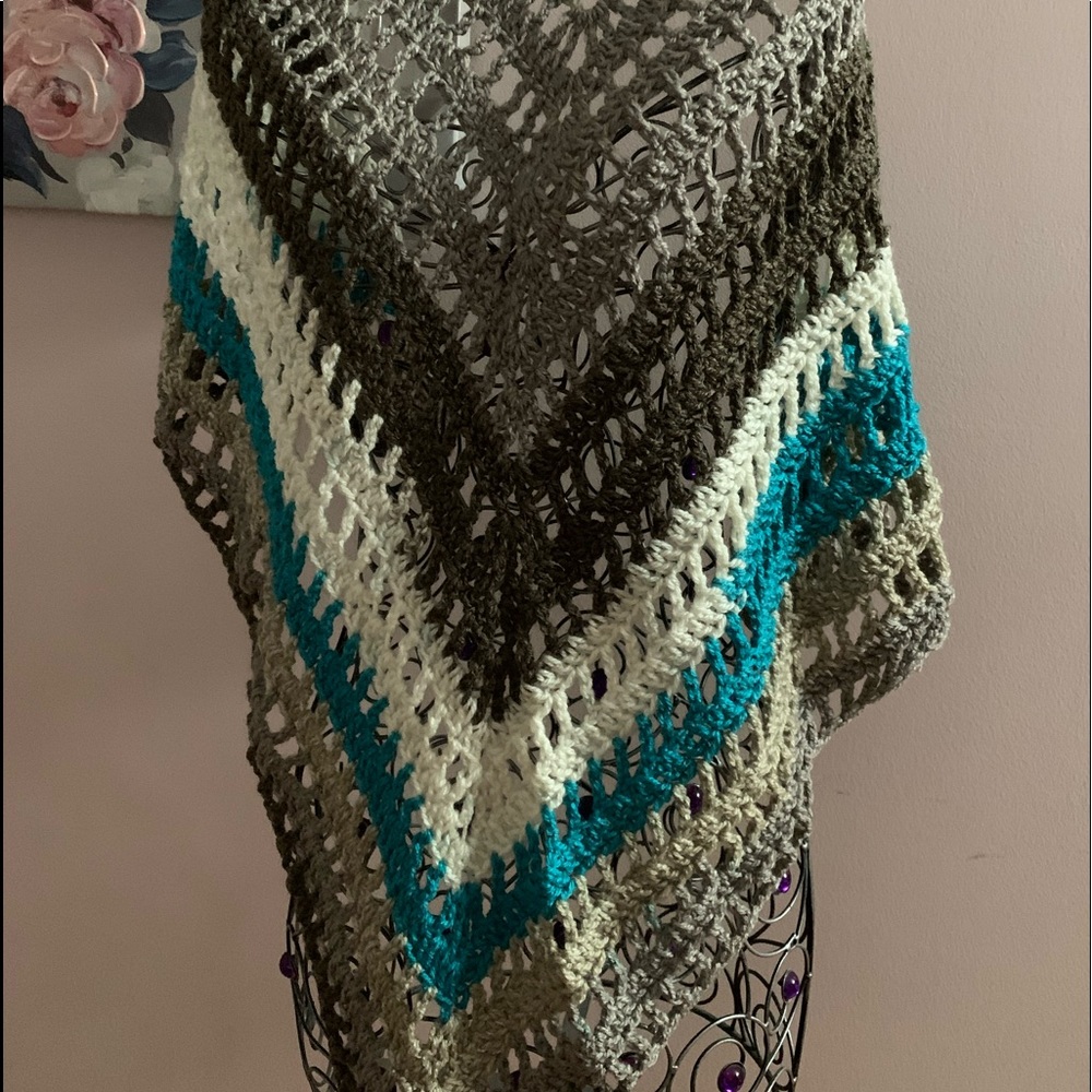 Crochet handmade shawl